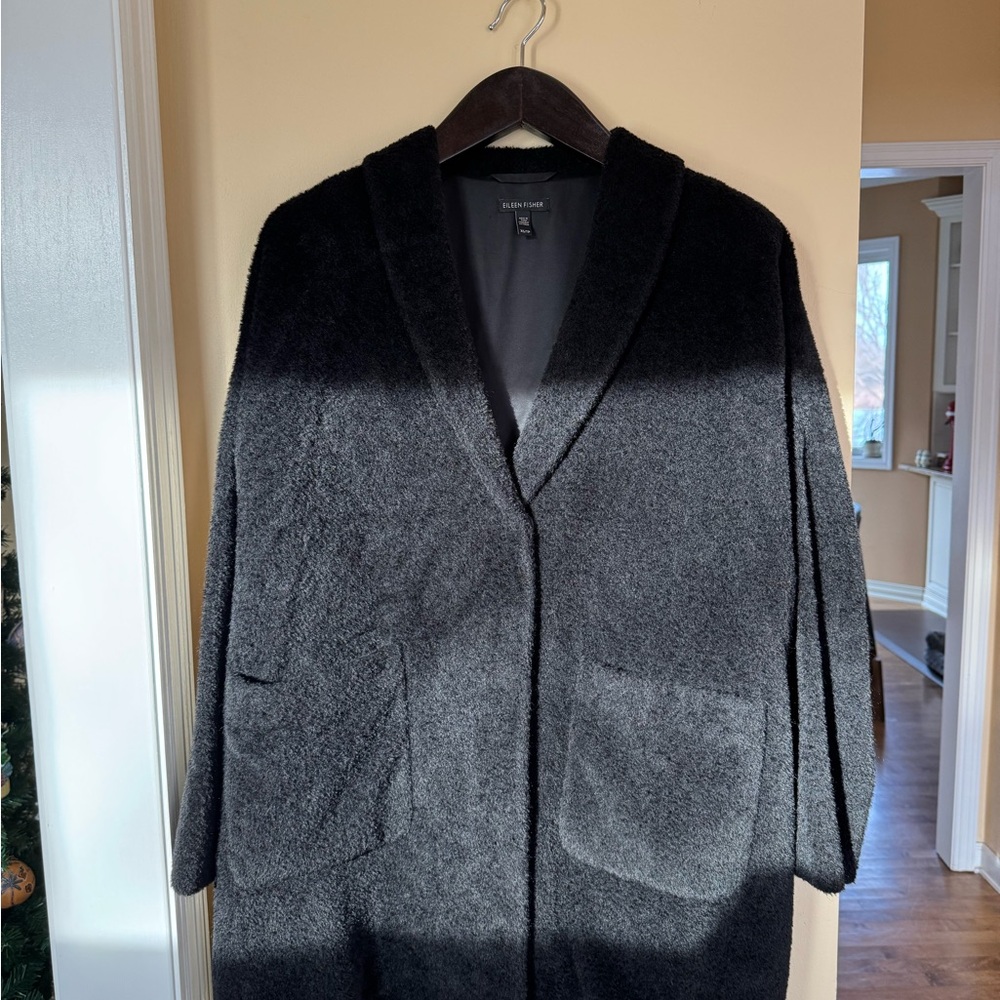 Eileen Fisher Black Teddy Jacket
